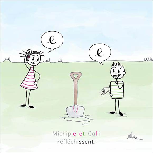 Calli et Michipie réfléchissent. Orthographe, abécédaire, imagier.