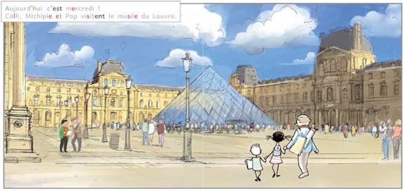 Le Louvre et sa pyramide, Calli, Michipie et Pop. Orthographe, etymologie.